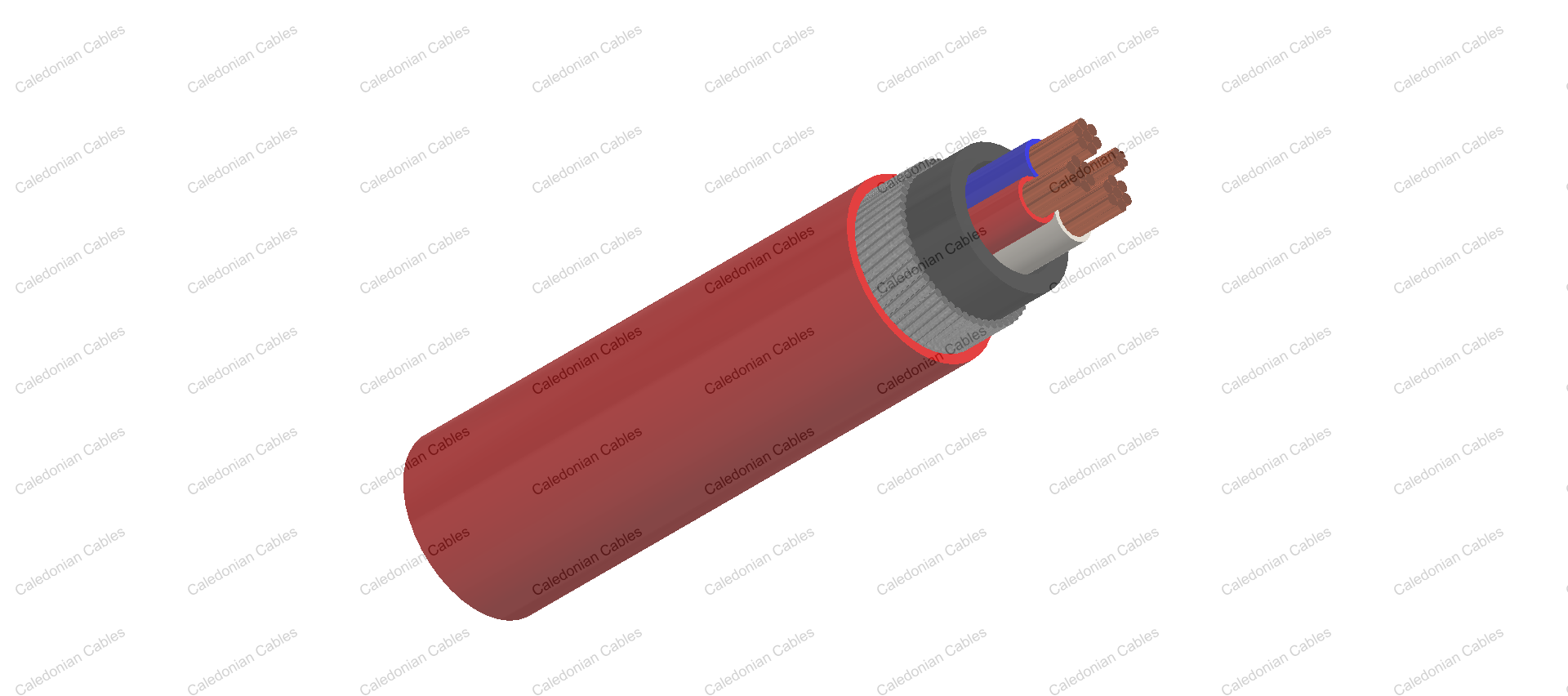 XLPE Insulated, PVC Sheathed 3 core+E Armored Cables 0.6/1kV
